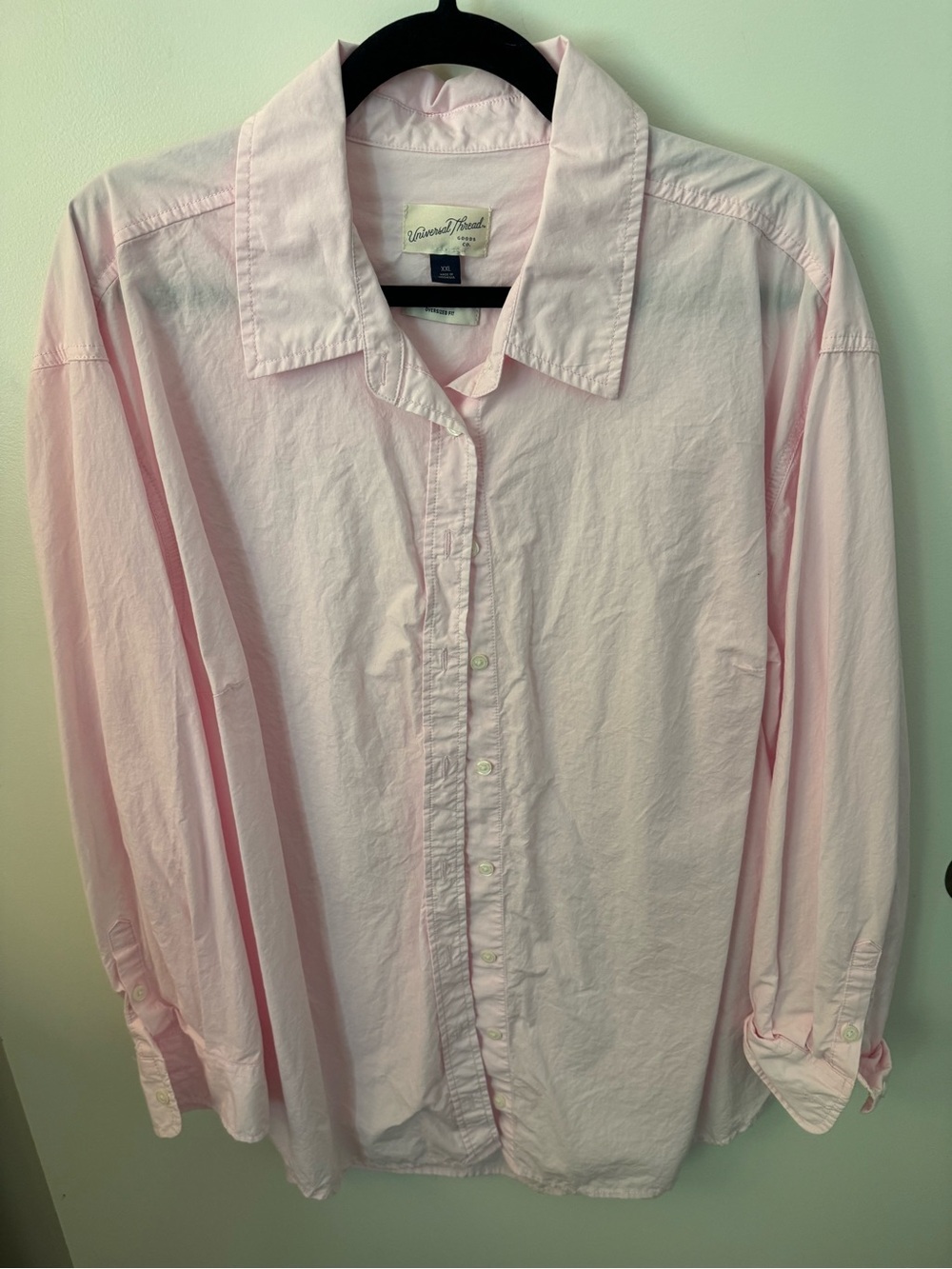 Universal Thread Light Pink Long-Sleeve Button-Down Shirt